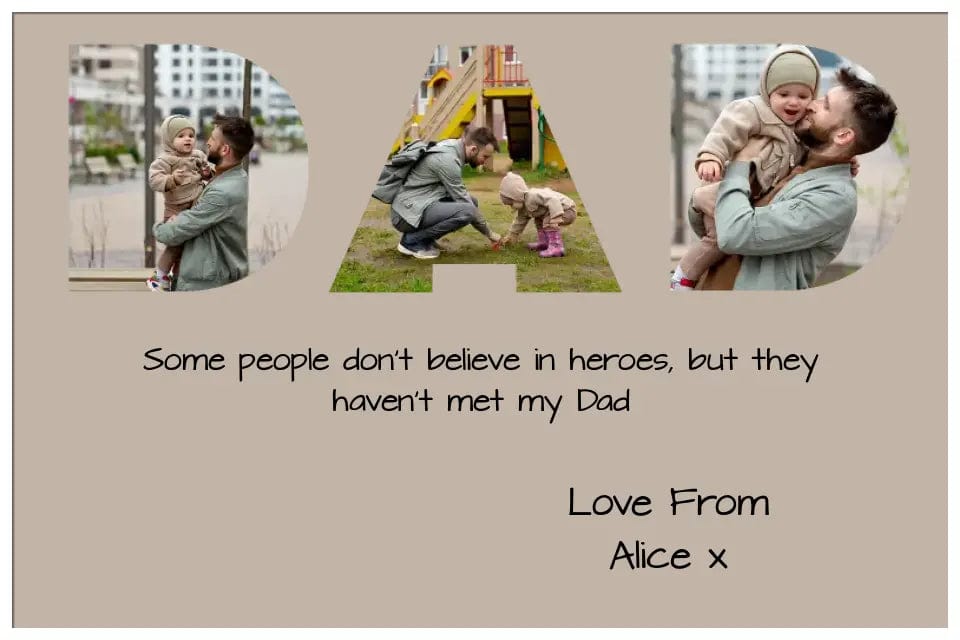 Dad Photo Upload Framed Print